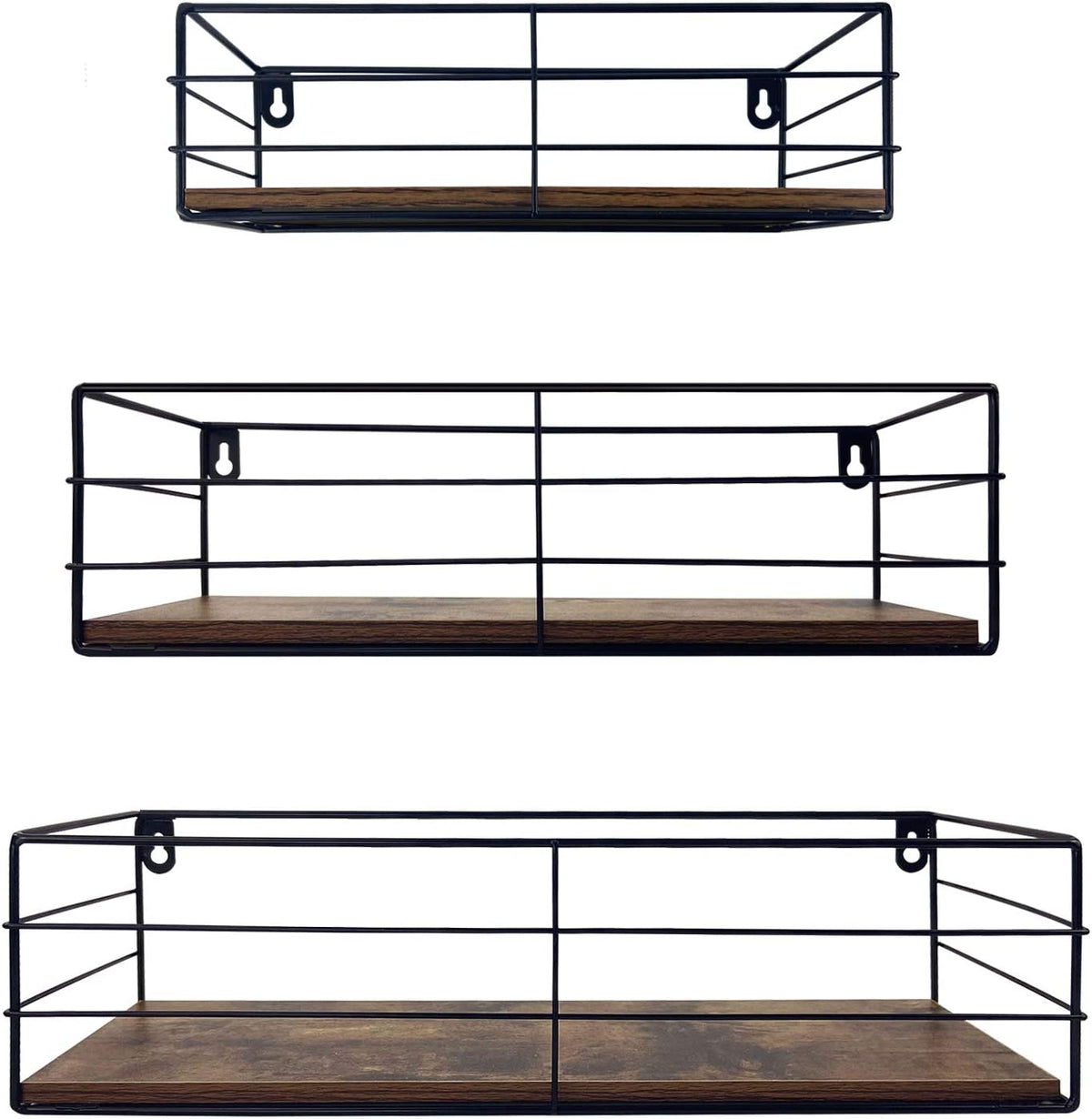 Floating Shelves Wall Mounted Set of 3, Hanging Storage Wall Shelf for Bathroom, Living Room, Bedroom, Kitchen Home